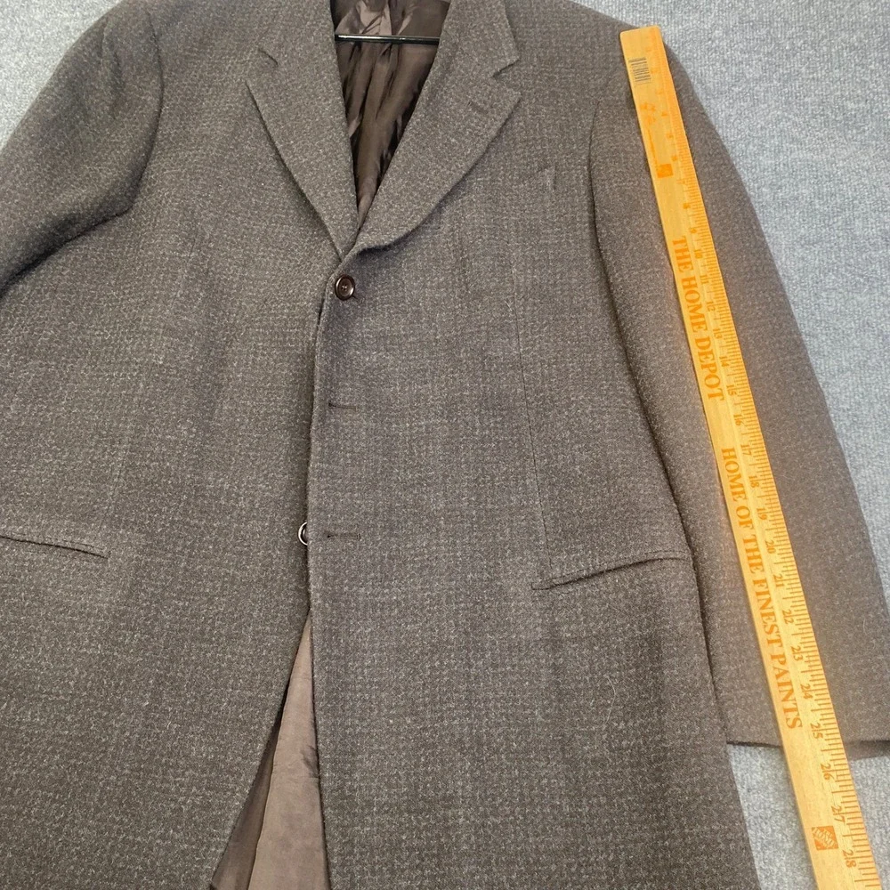 Armani Collezioni Mens Brown Wool Blend 3 Button Blazer Jacket Italy Size 46